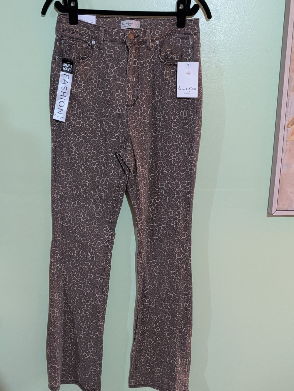love fire Leopard-Effect Boot Cut - Pants 9